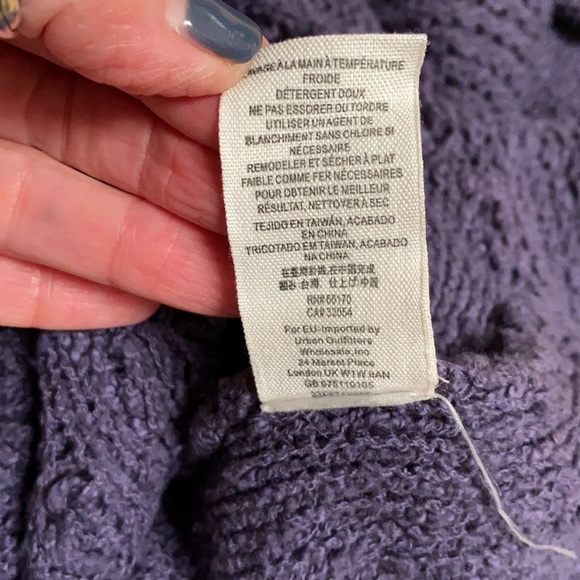 Free People purple cotton tunic sweater - Picture 5 of 10